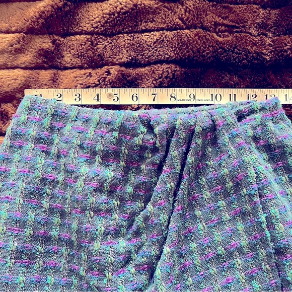 Express, asymmetrical skirt, multi green/ pink tweed like fits like a 4 - Picture 5 of 5